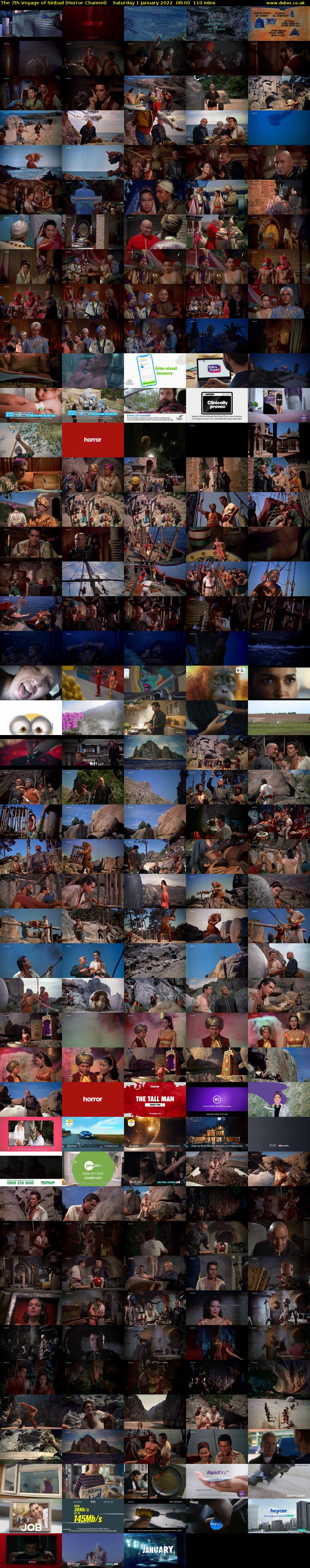 The 7th Voyage of Sinbad (Horror Channel) Saturday 1 January 2022 08:00 - 09:50