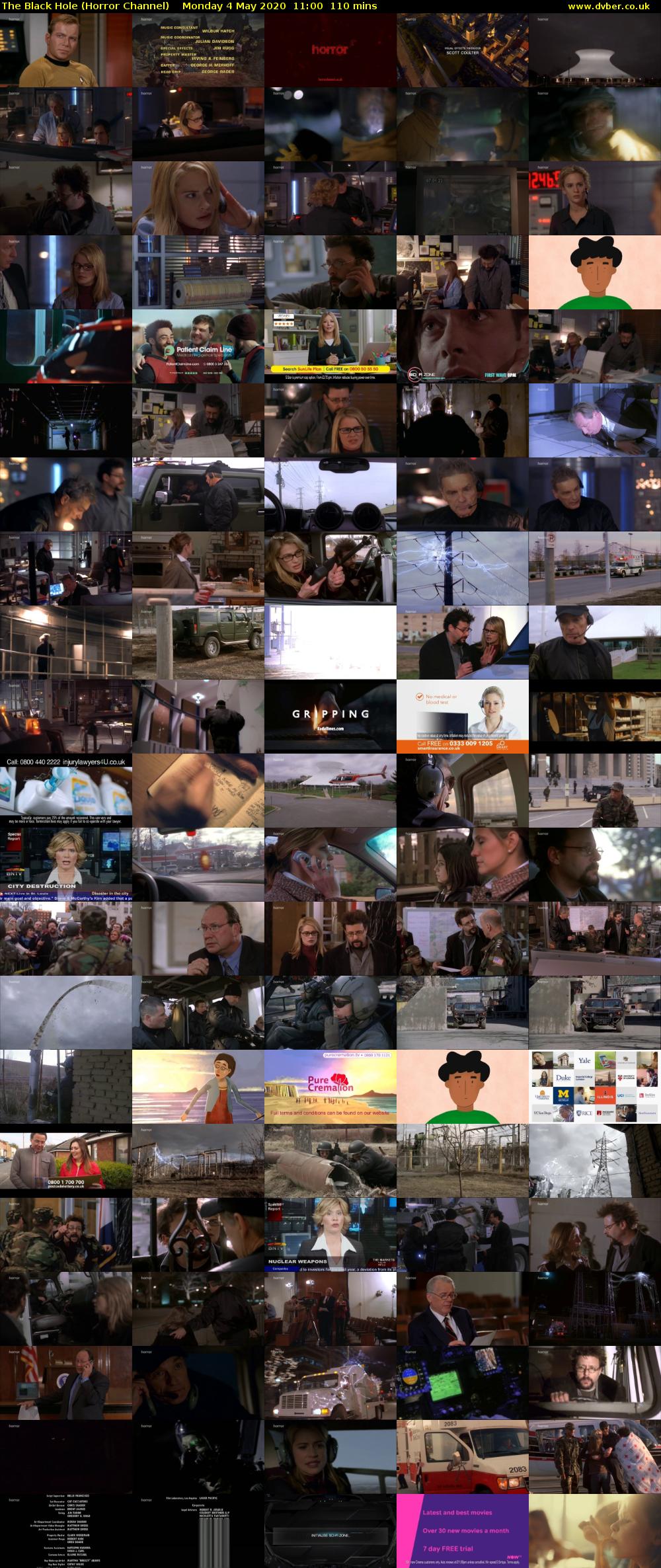 The Black Hole (Horror Channel) Monday 4 May 2020 11:00 - 12:50