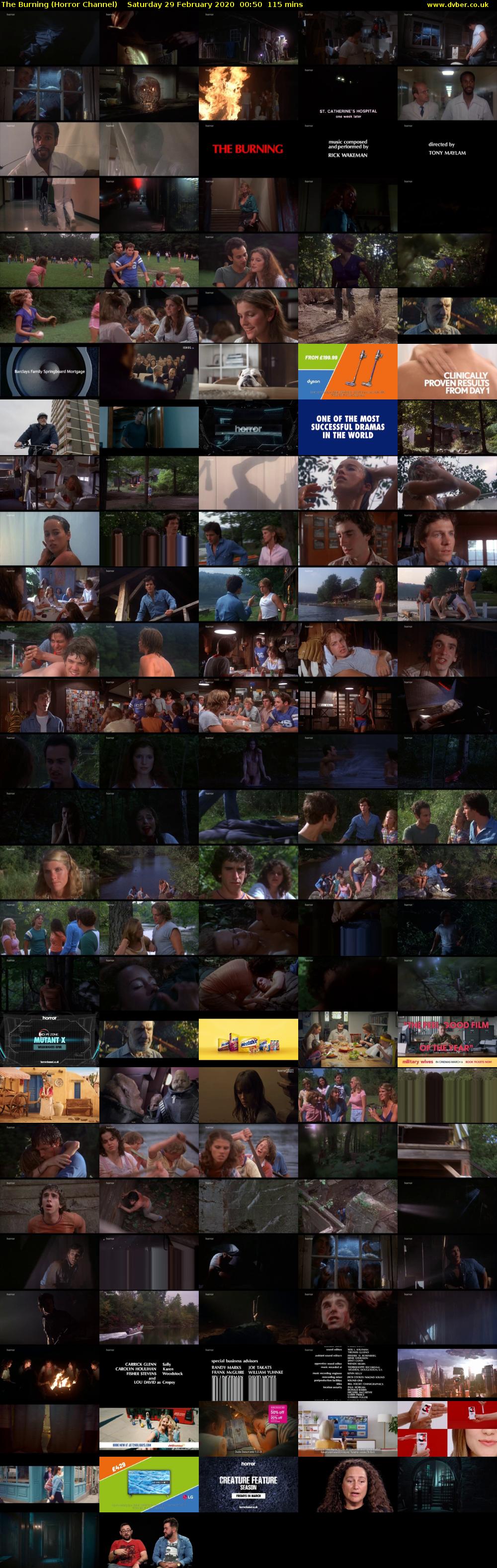 The Burning (Horror Channel) Saturday 29 February 2020 00:50 - 02:45