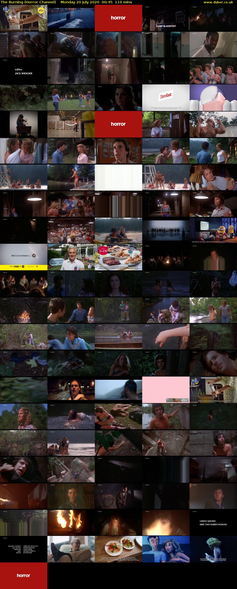 The Burning (Horror Channel) Monday 20 July 2020 00:45 - 02:35