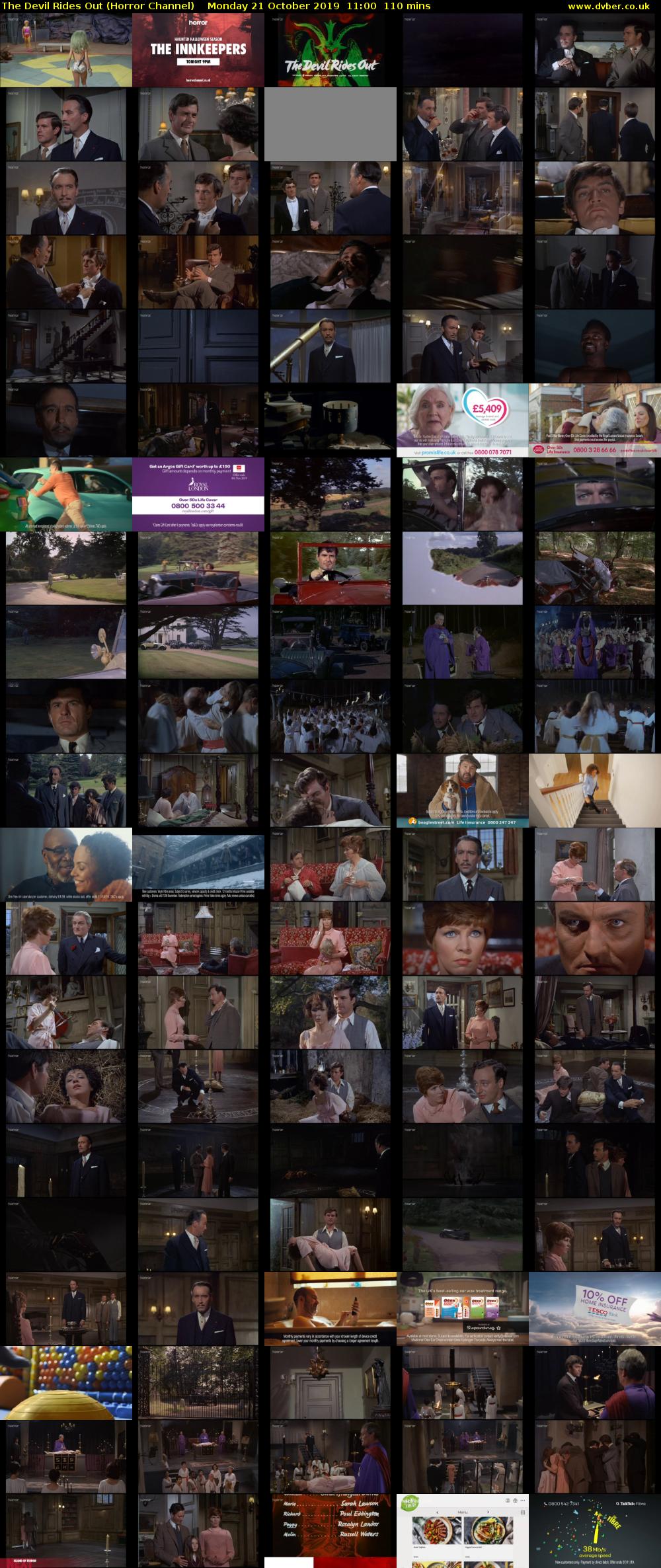 The Devil Rides Out (Horror Channel) Monday 21 October 2019 11:00 - 12:50