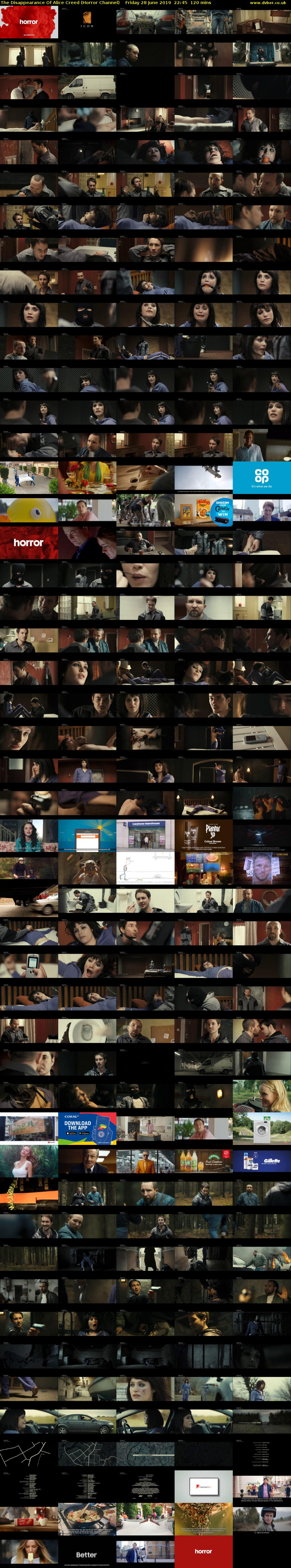 The Disappearance Of Alice Creed (Horror Channel) Friday 28 June 2019 22:45 - 00:45