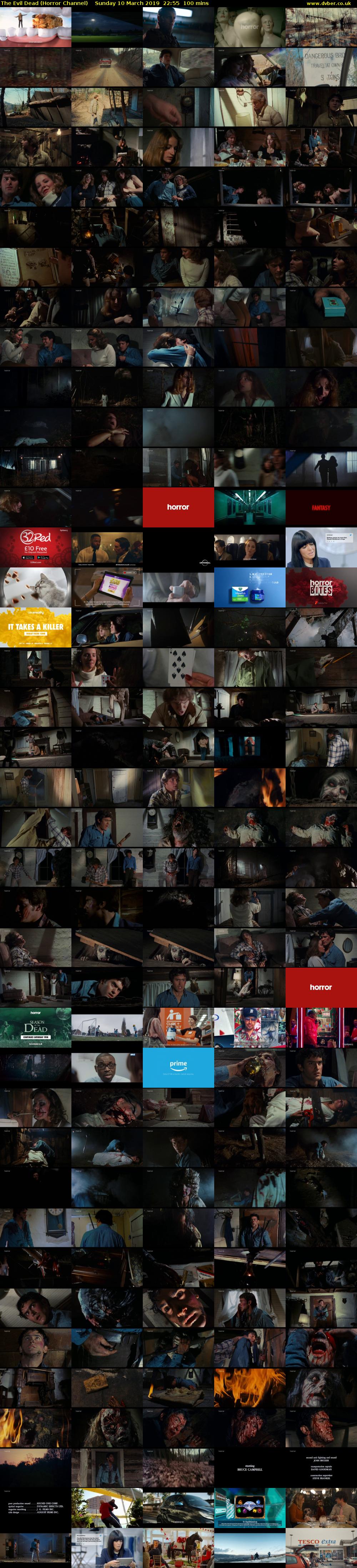 The Evil Dead (Horror Channel) Sunday 10 March 2019 22:55 - 00:35