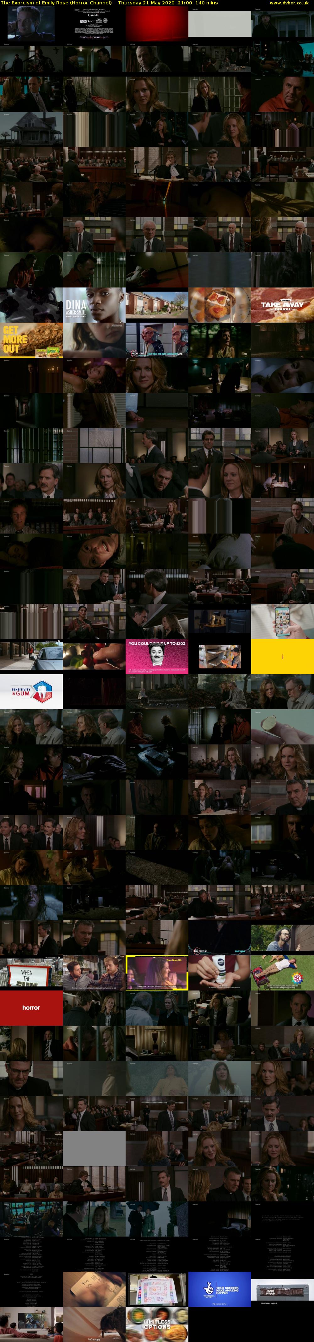 The Exorcism of Emily Rose (Horror Channel) Thursday 21 May 2020 21:00 - 23:20