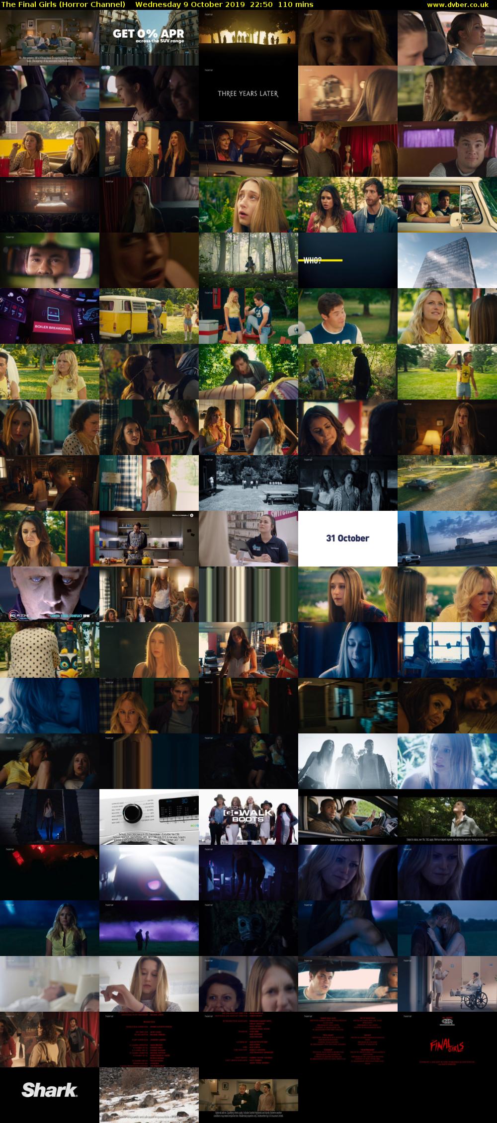 The Final Girls (Horror Channel) Wednesday 9 October 2019 22:50 - 00:40