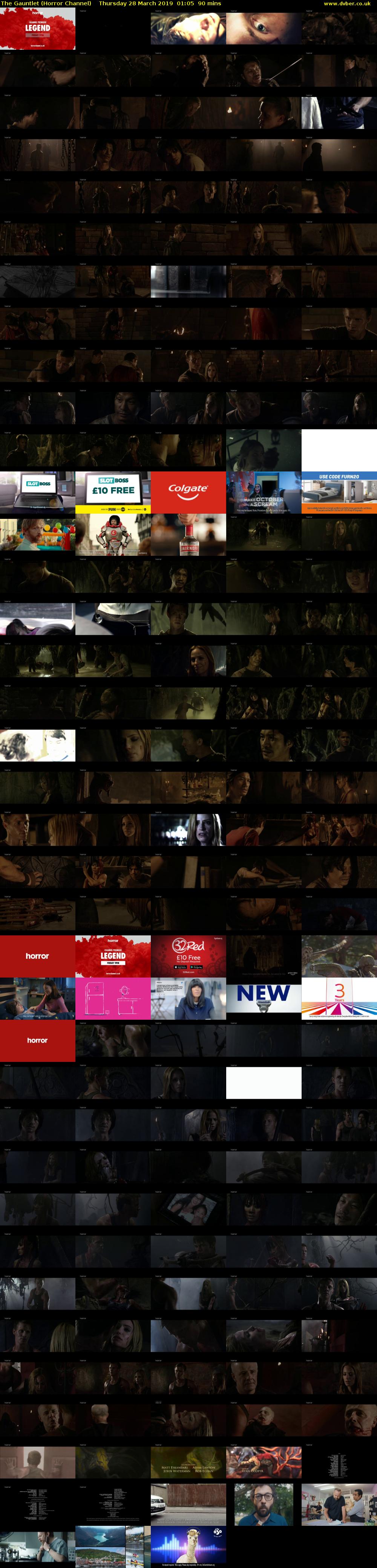 The Gauntlet (Horror Channel) Thursday 28 March 2019 01:05 - 02:35