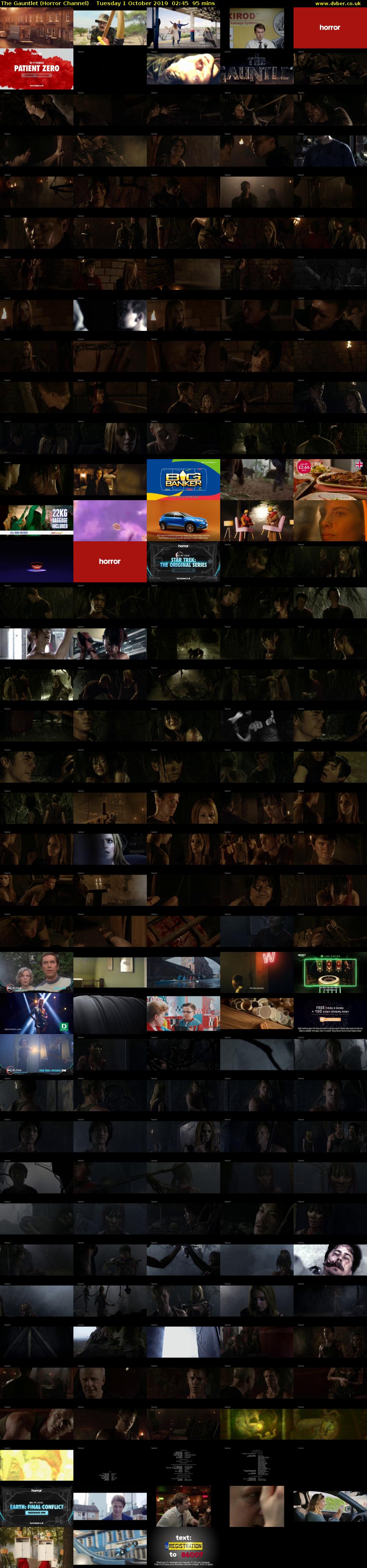 The Gauntlet (Horror Channel) Tuesday 1 October 2019 02:45 - 04:20