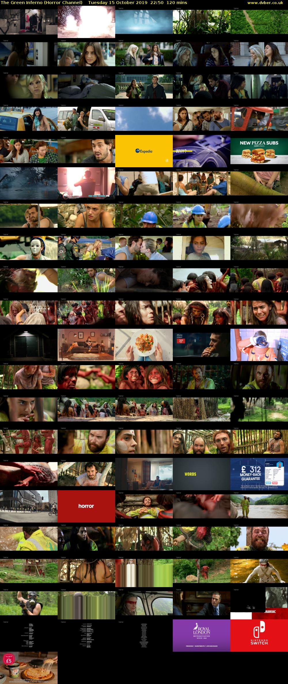 The Green Inferno (Horror Channel) Tuesday 15 October 2019 22:50 - 00:50