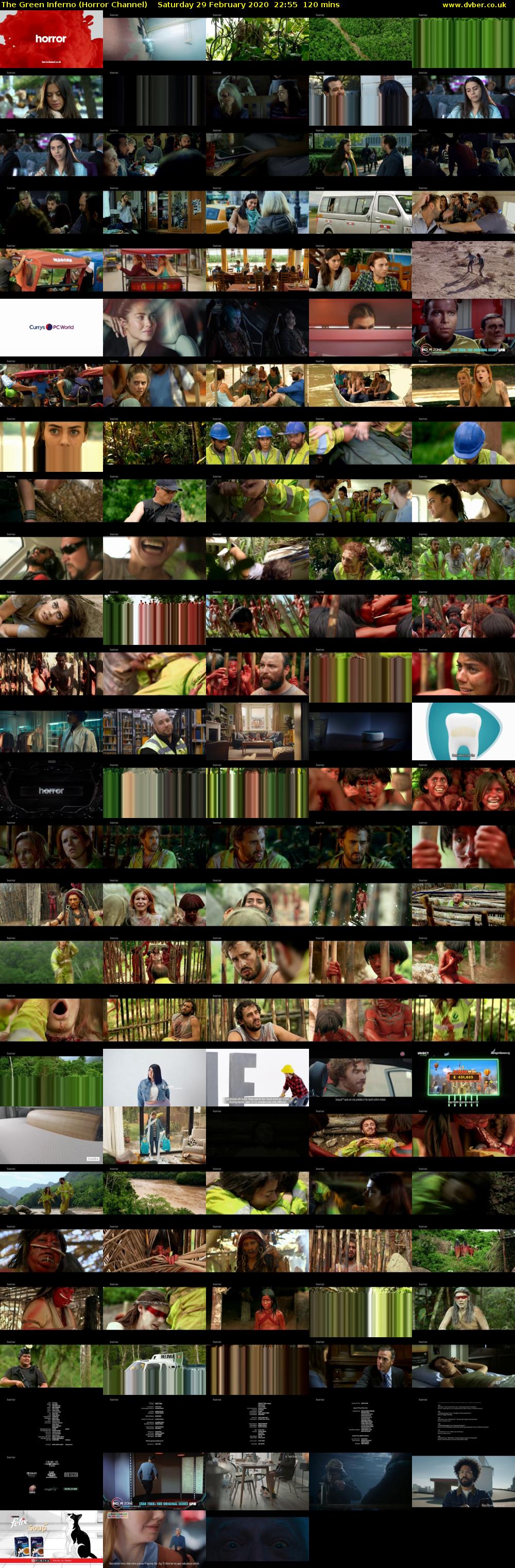 The Green Inferno (Horror Channel) Saturday 29 February 2020 22:55 - 00:55