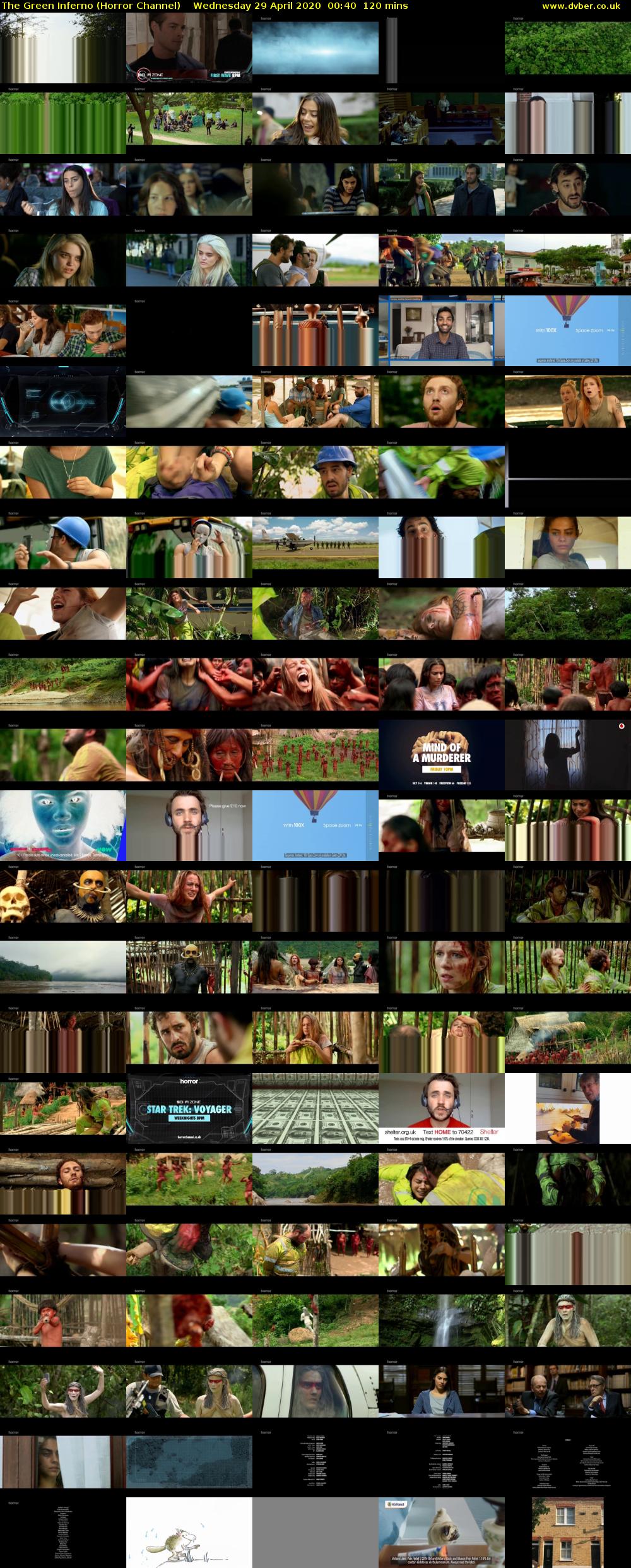The Green Inferno (Horror Channel) Wednesday 29 April 2020 00:40 - 02:40