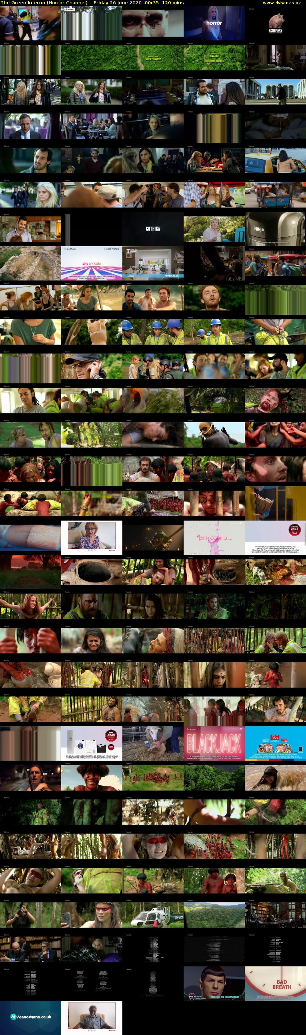 The Green Inferno (Horror Channel) Friday 26 June 2020 00:35 - 02:35