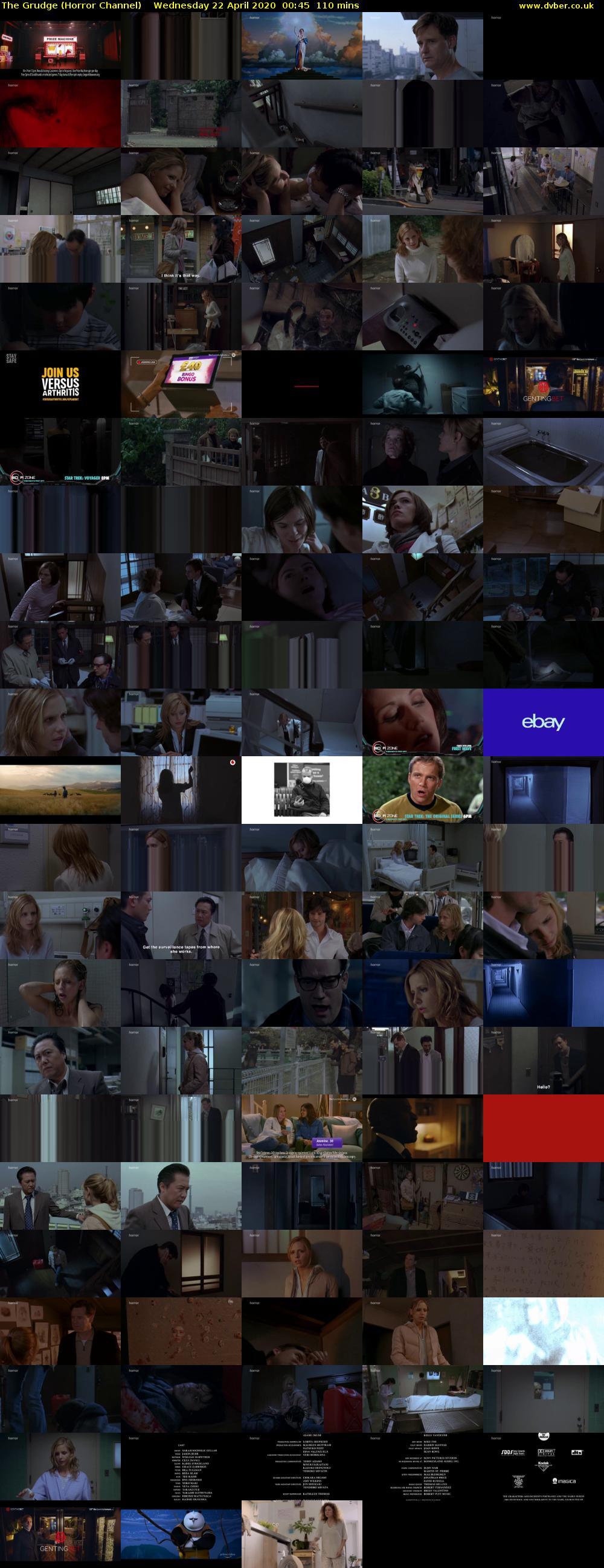 The Grudge (Horror Channel) Wednesday 22 April 2020 00:45 - 02:35