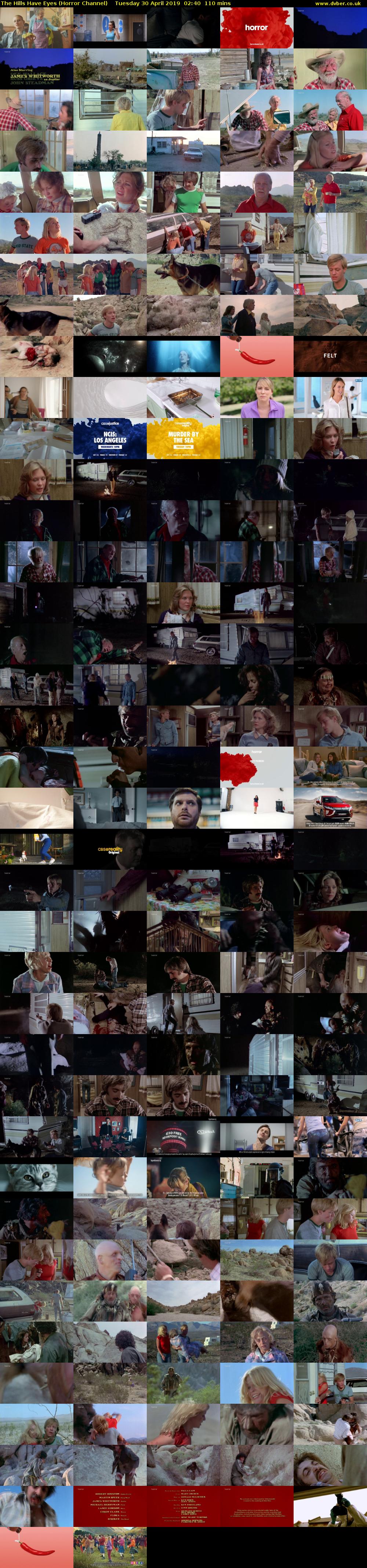 The Hills Have Eyes (Horror Channel) Tuesday 30 April 2019 02:40 - 04:30
