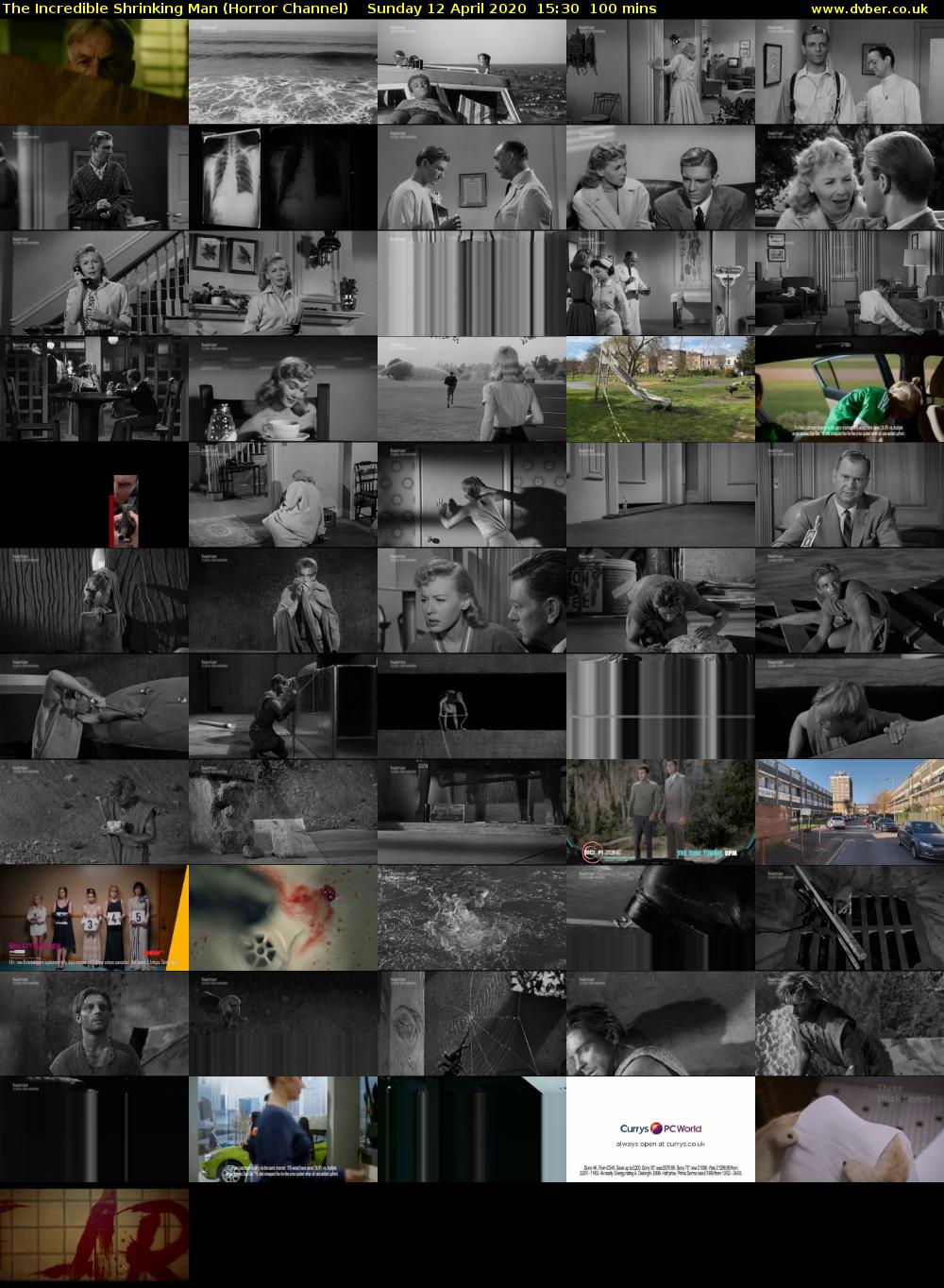 The Incredible Shrinking Man (Horror Channel) Sunday 12 April 2020 15:30 - 17:10