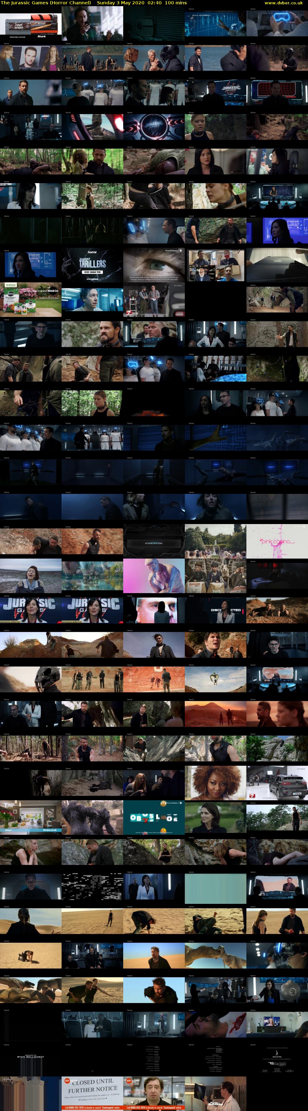 The Jurassic Games (Horror Channel) Sunday 3 May 2020 02:40 - 04:20