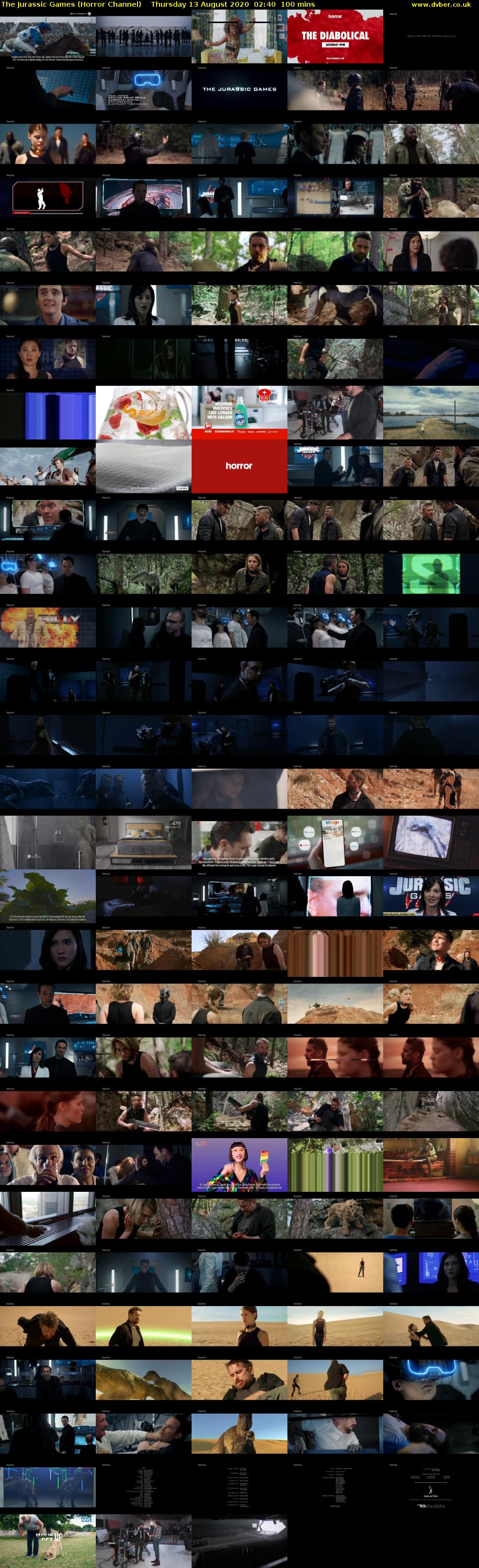The Jurassic Games (Horror Channel) Thursday 13 August 2020 02:40 - 04:20