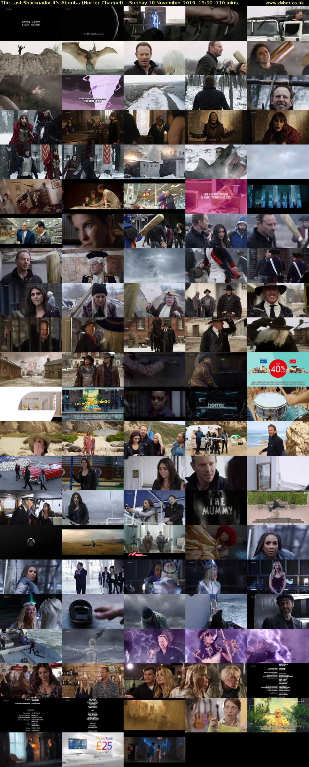 The Last Sharknado: It's About... (Horror Channel) Sunday 10 November 2019 15:00 - 16:50