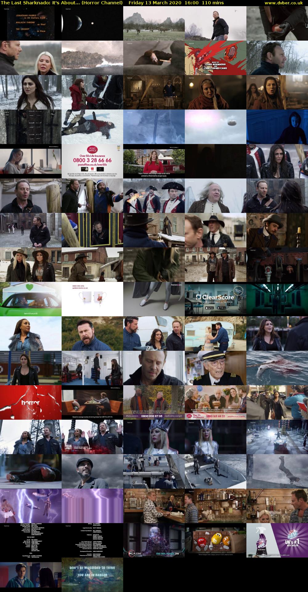 The Last Sharknado: It's About... (Horror Channel) Friday 13 March 2020 16:00 - 17:50