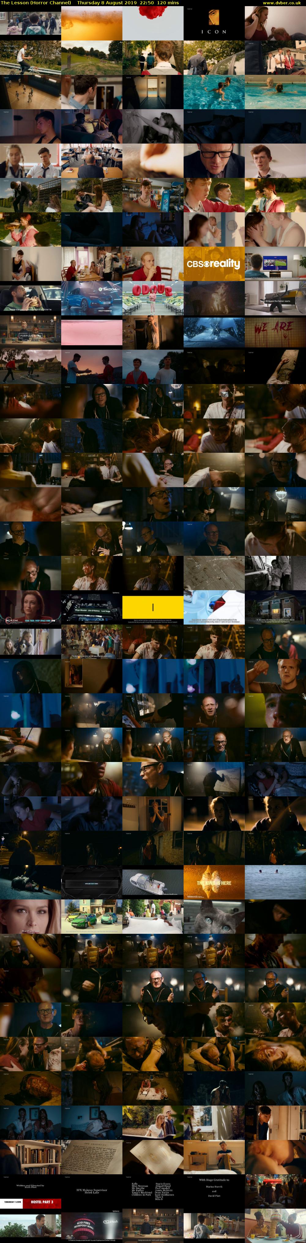 The Lesson (Horror Channel) Thursday 8 August 2019 22:50 - 00:50
