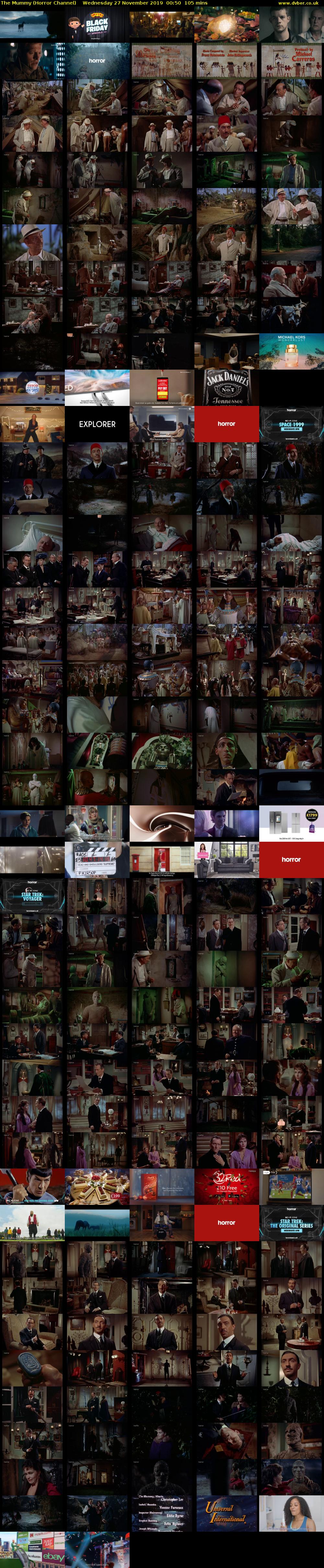 The Mummy (Horror Channel) Wednesday 27 November 2019 00:50 - 02:35