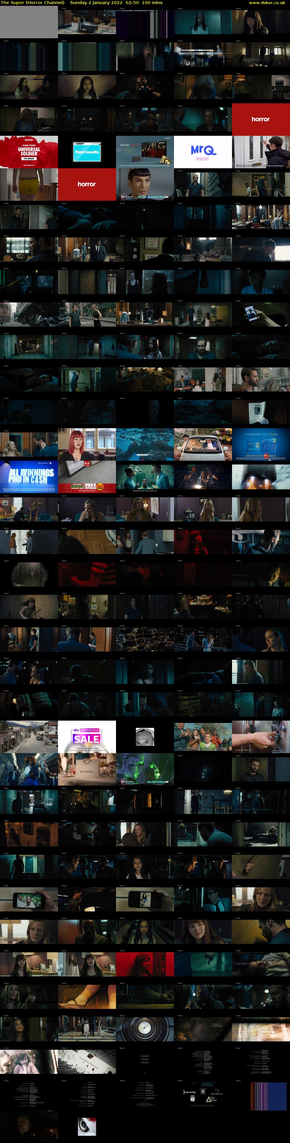 The Super (Horror Channel) Sunday 2 January 2022 02:50 - 04:30