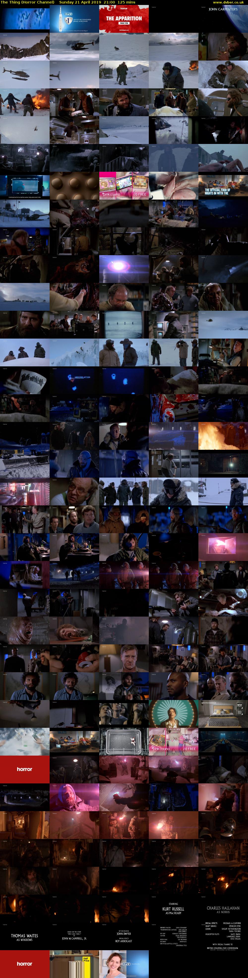 The Thing (Horror Channel) Sunday 21 April 2019 21:00 - 23:05