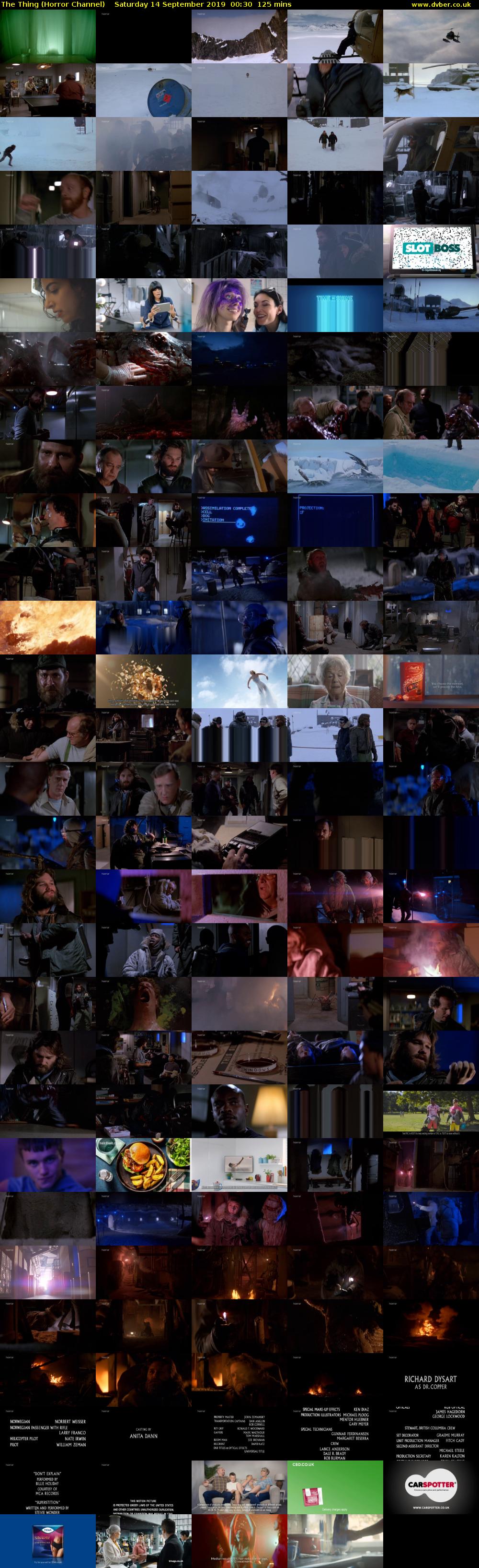 The Thing (Horror Channel) Saturday 14 September 2019 00:30 - 02:35