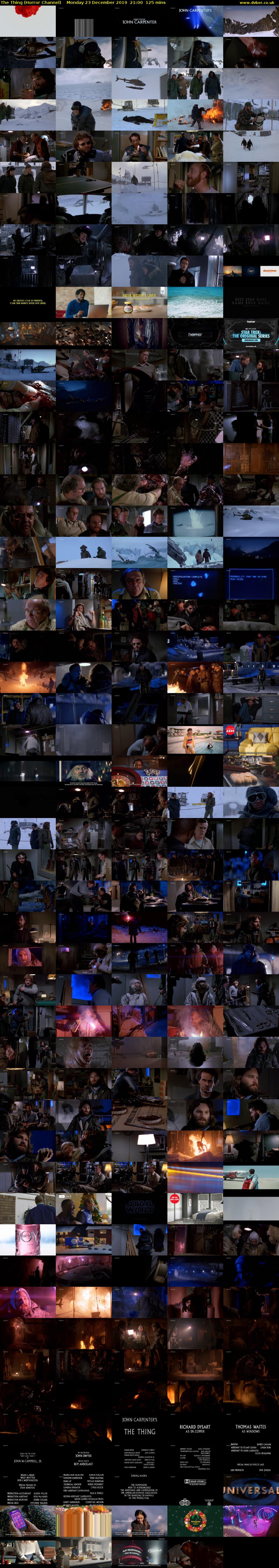 The Thing (Horror Channel) Monday 23 December 2019 21:00 - 23:05