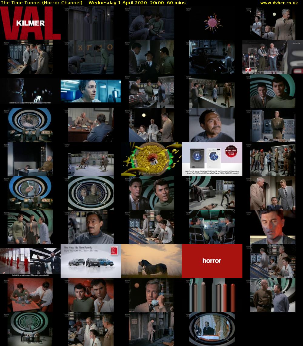 The Time Tunnel (Horror Channel) Wednesday 1 April 2020 20:00 - 21:00