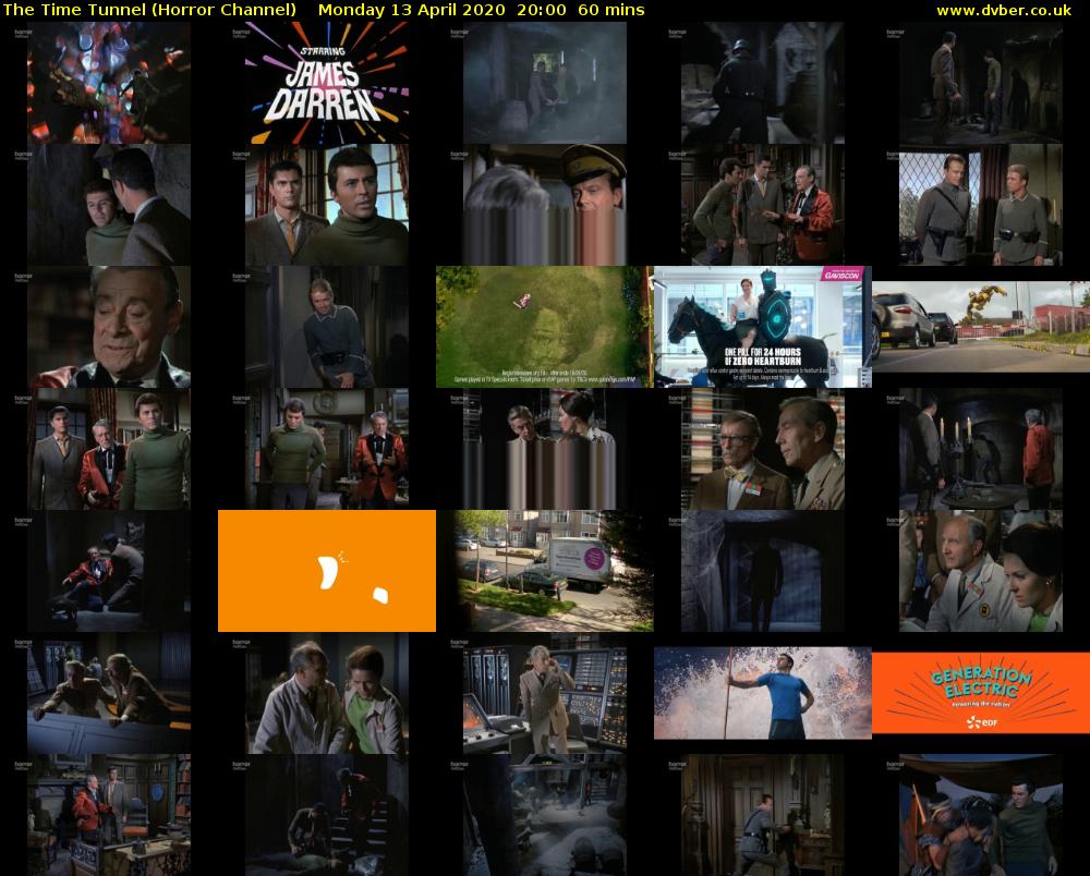 The Time Tunnel (Horror Channel) Monday 13 April 2020 20:00 - 21:00