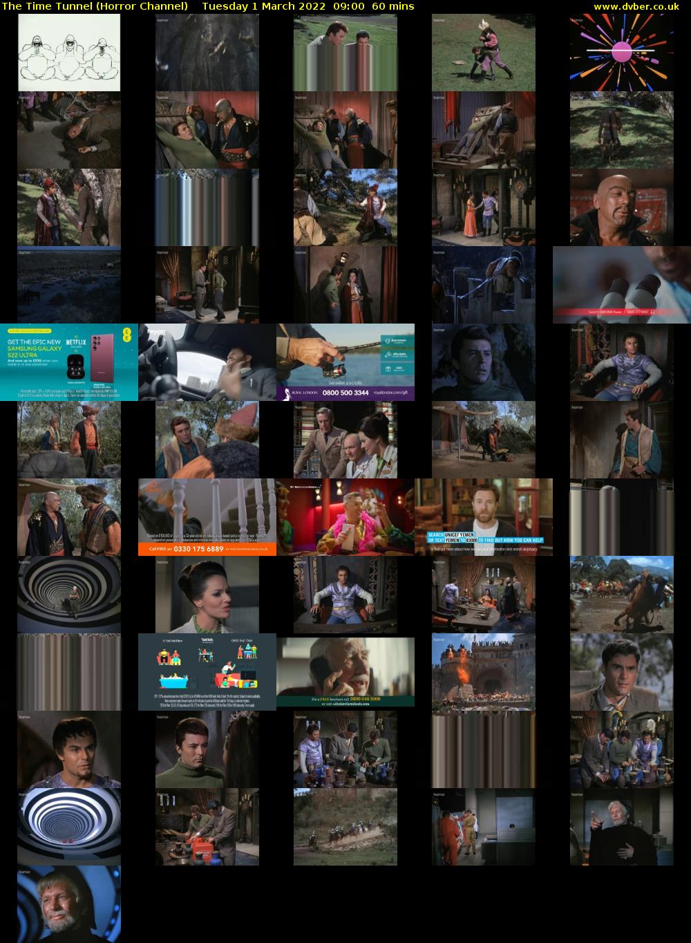 The Time Tunnel (Horror Channel) Tuesday 1 March 2022 09:00 - 10:00