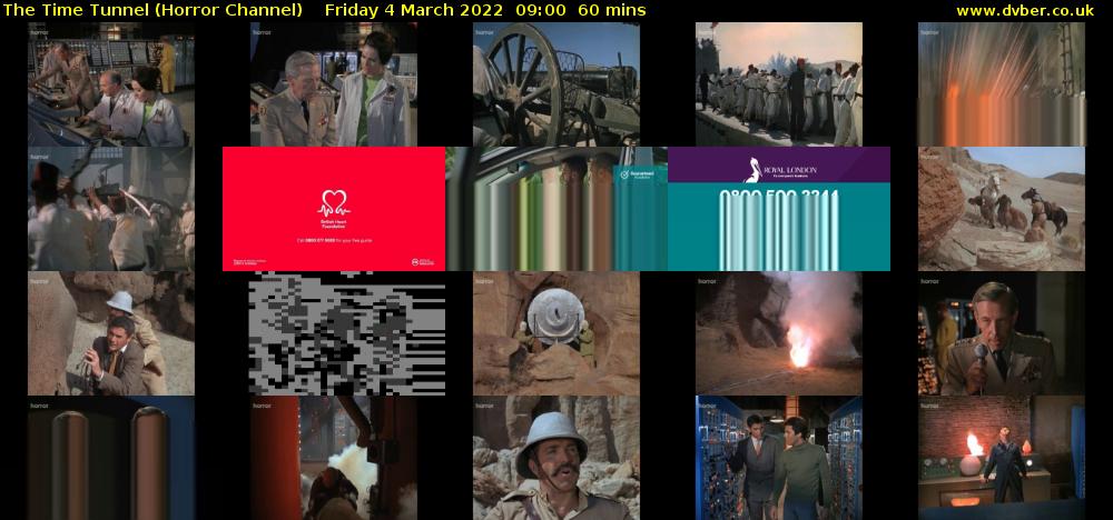 The Time Tunnel (Horror Channel) Friday 4 March 2022 09:00 - 10:00