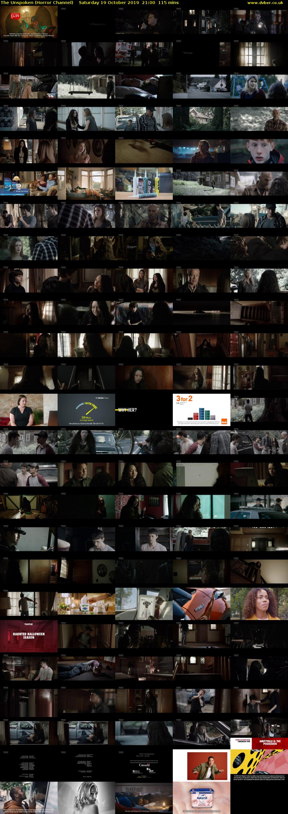 The Unspoken (Horror Channel) Saturday 19 October 2019 21:00 - 22:55