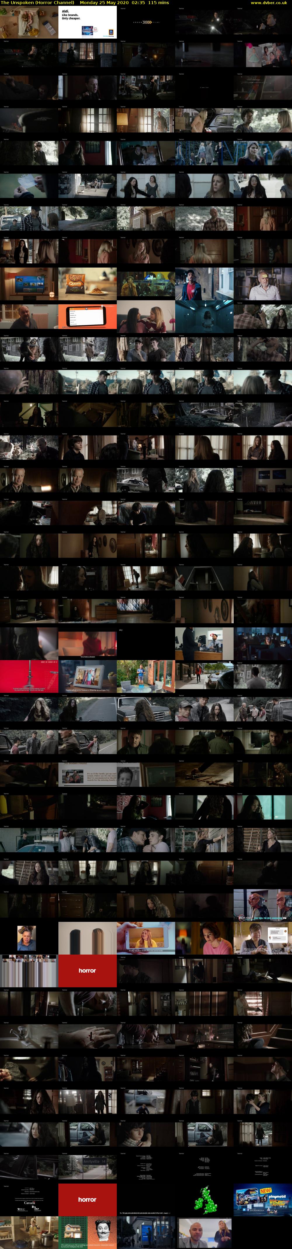 The Unspoken (Horror Channel) Monday 25 May 2020 02:35 - 04:30