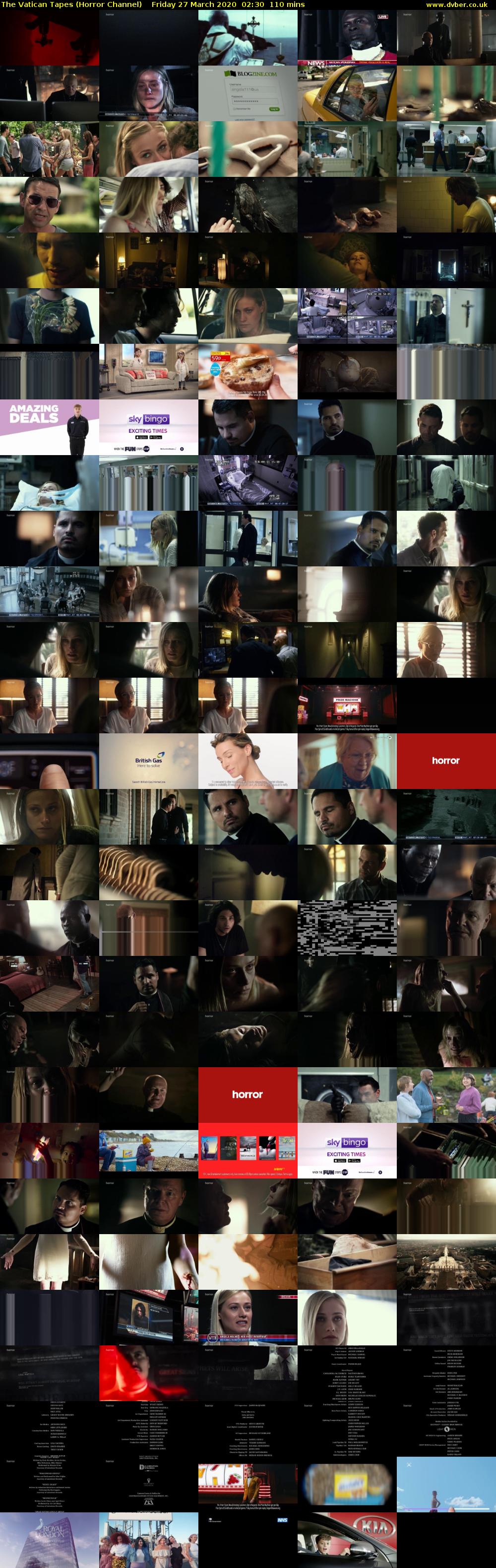 The Vatican Tapes (Horror Channel) Friday 27 March 2020 02:30 - 04:20