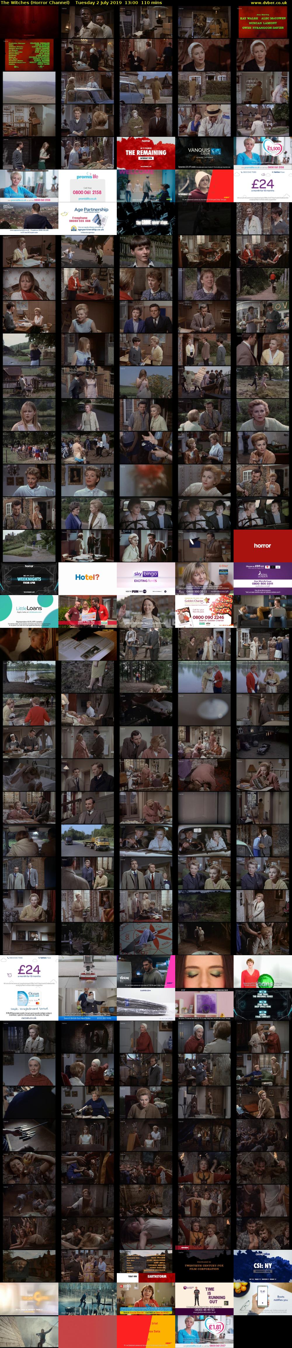The Witches (Horror Channel) Tuesday 2 July 2019 13:00 - 14:50