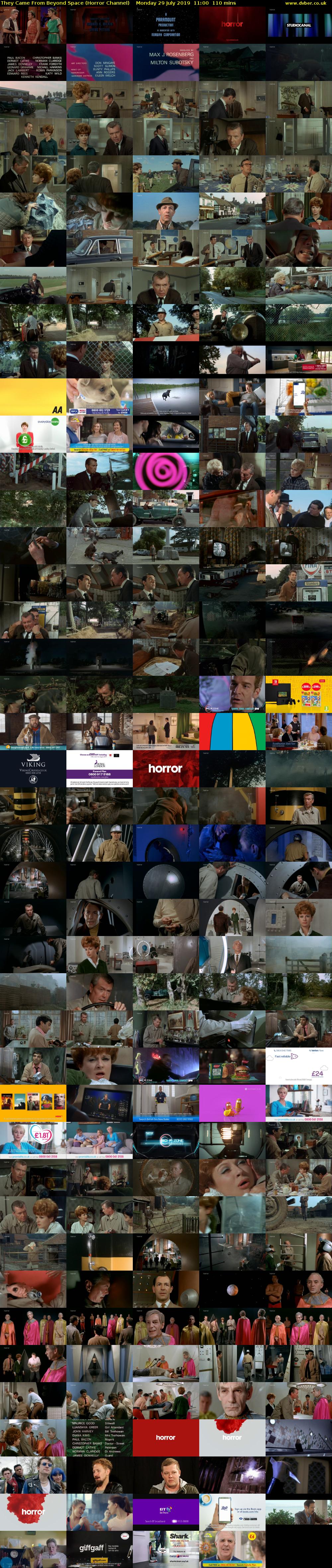 They Came From Beyond Space (Horror Channel) Monday 29 July 2019 11:00 - 12:50