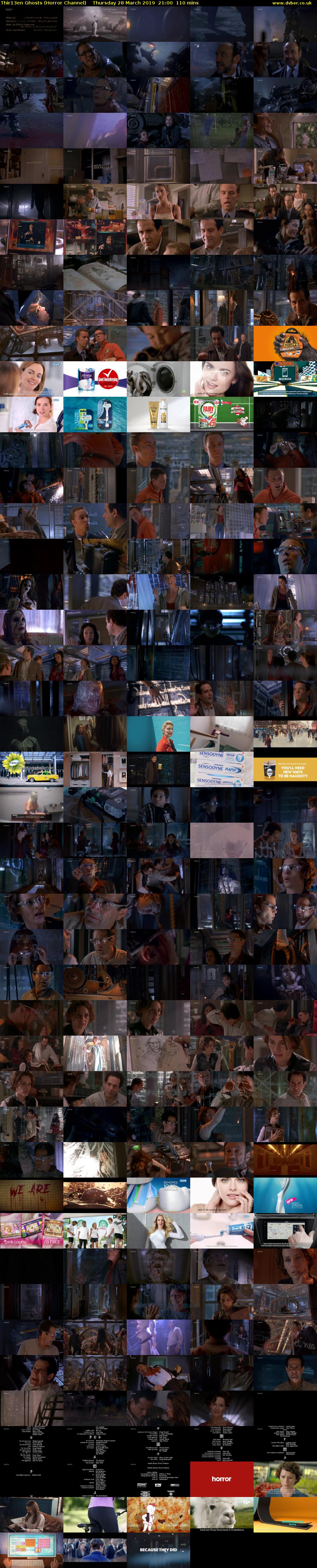 Thir13en Ghosts (Horror Channel) Thursday 28 March 2019 21:00 - 22:50
