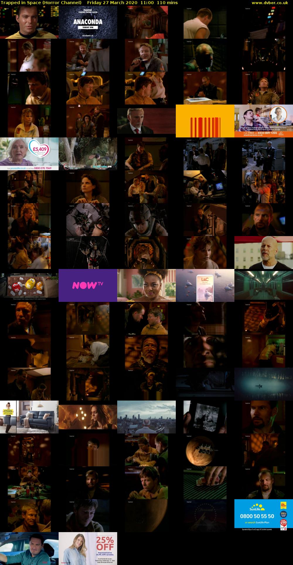 Trapped in Space (Horror Channel) Friday 27 March 2020 11:00 - 12:50