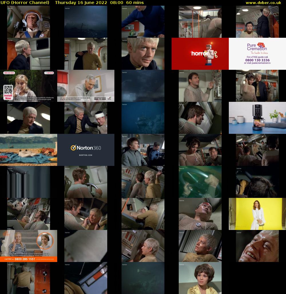 UFO (Horror Channel) Thursday 16 June 2022 08:00 - 09:00