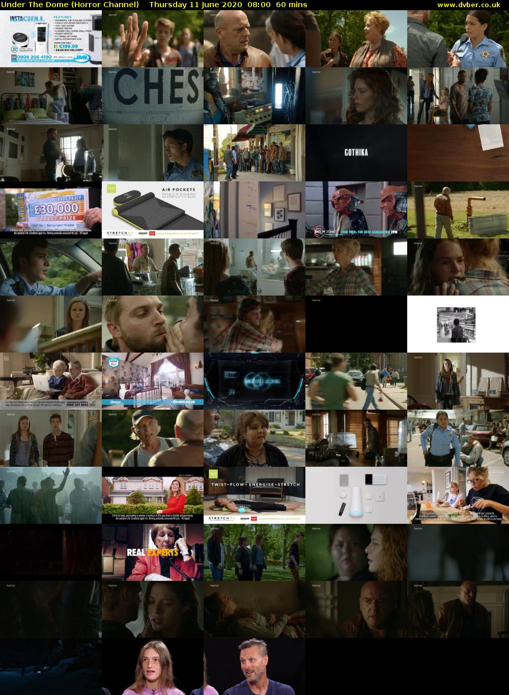 Under The Dome (Horror Channel) Thursday 11 June 2020 08:00 - 09:00