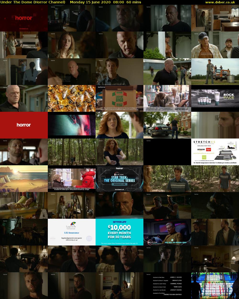 Under The Dome (Horror Channel) Monday 15 June 2020 08:00 - 09:00