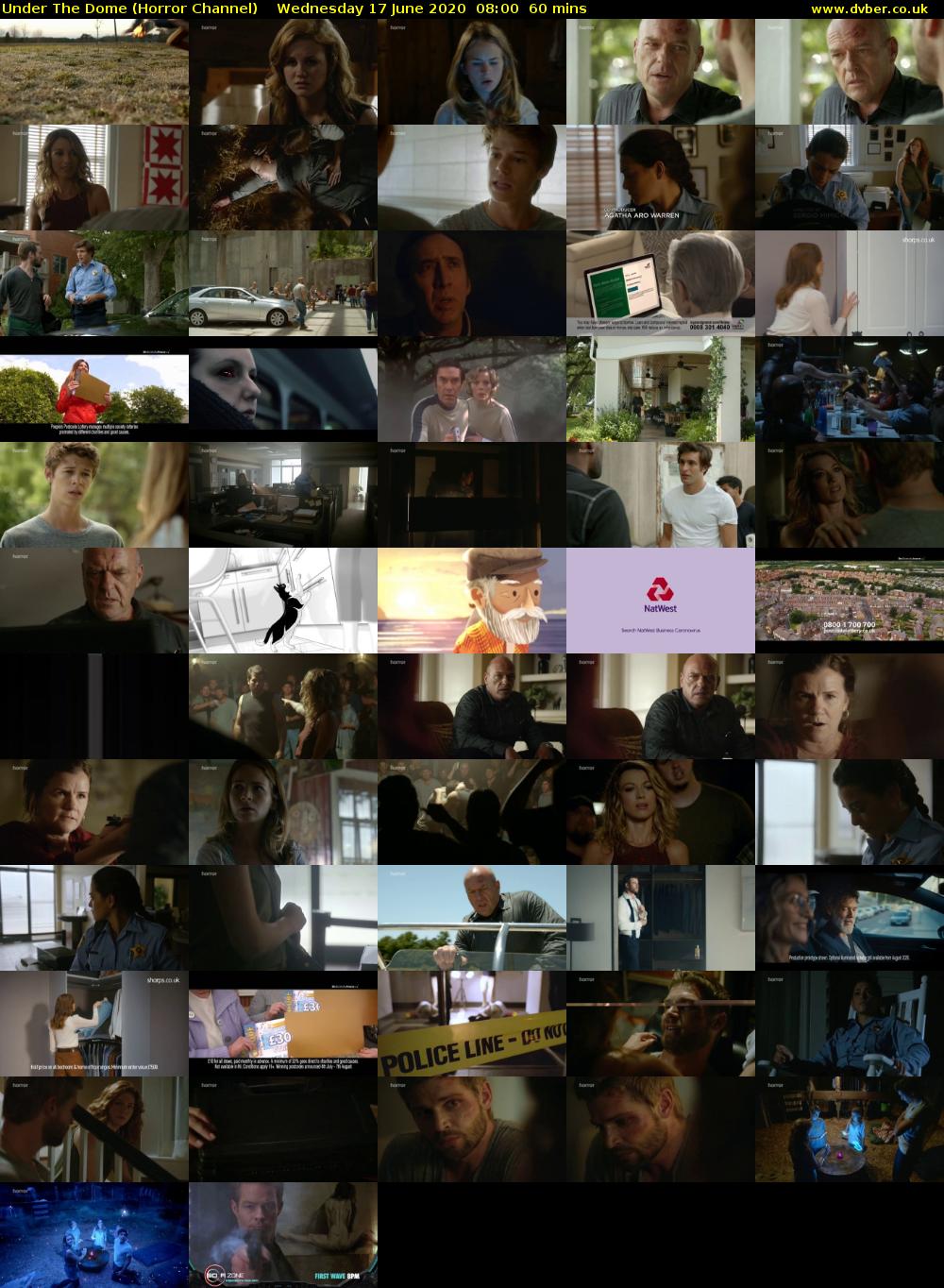 Under The Dome (Horror Channel) Wednesday 17 June 2020 08:00 - 09:00