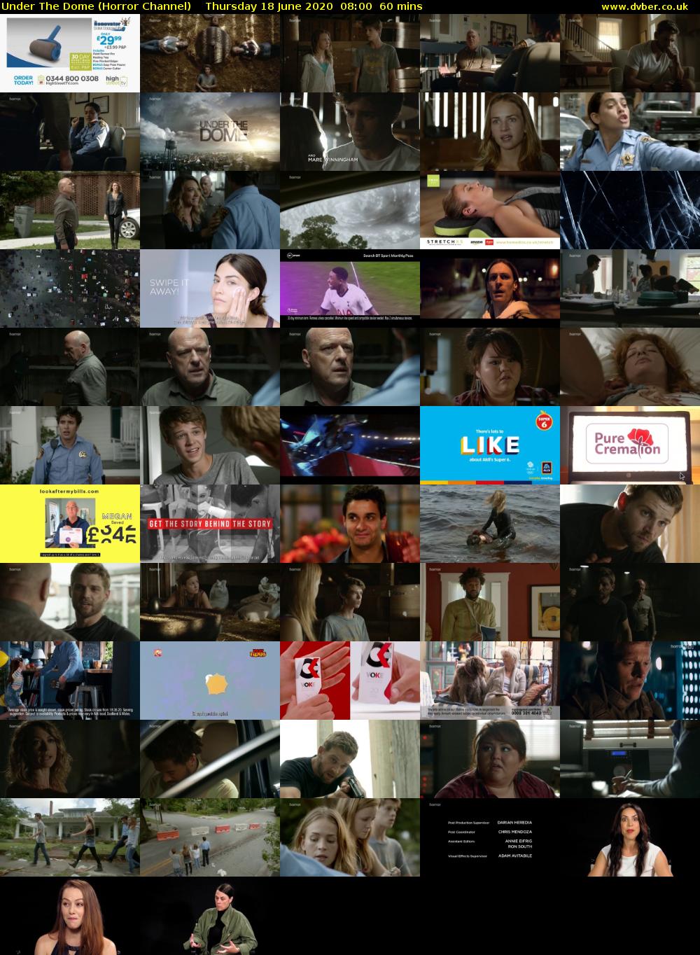 Under The Dome (Horror Channel) Thursday 18 June 2020 08:00 - 09:00