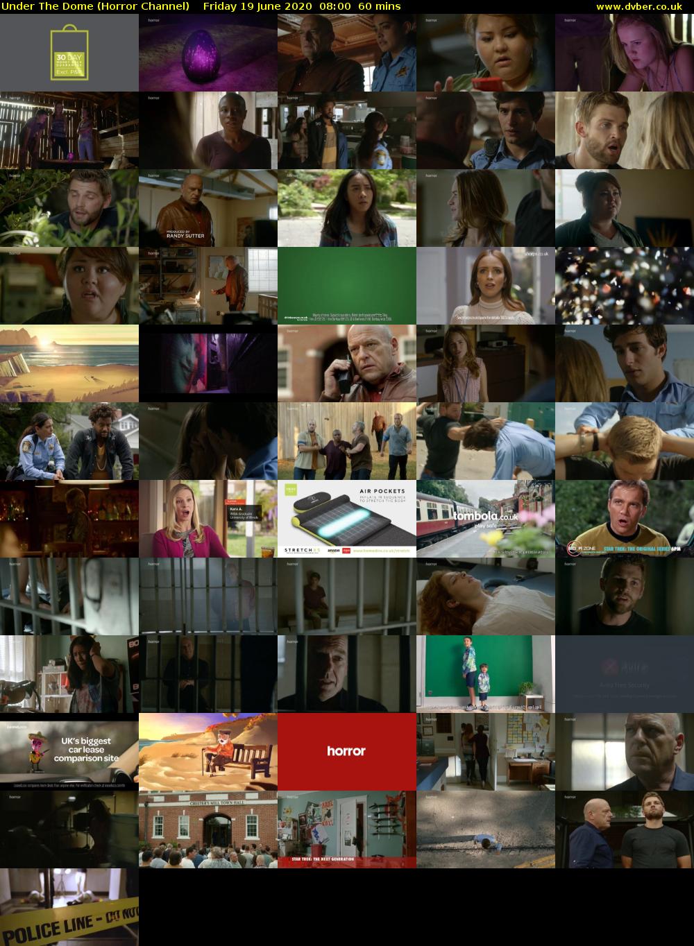 Under The Dome (Horror Channel) Friday 19 June 2020 08:00 - 09:00