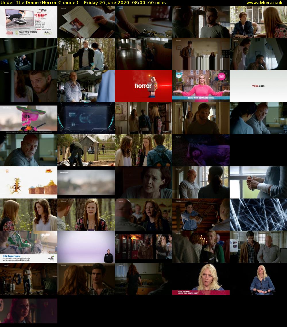 Under The Dome (Horror Channel) Friday 26 June 2020 08:00 - 09:00