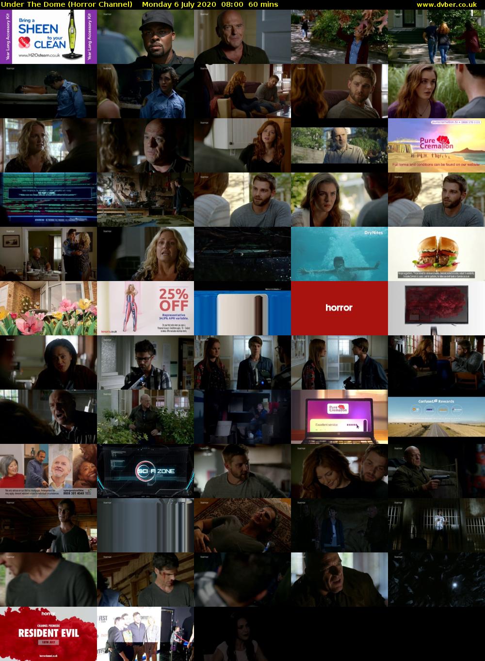 Under The Dome (Horror Channel) Monday 6 July 2020 08:00 - 09:00
