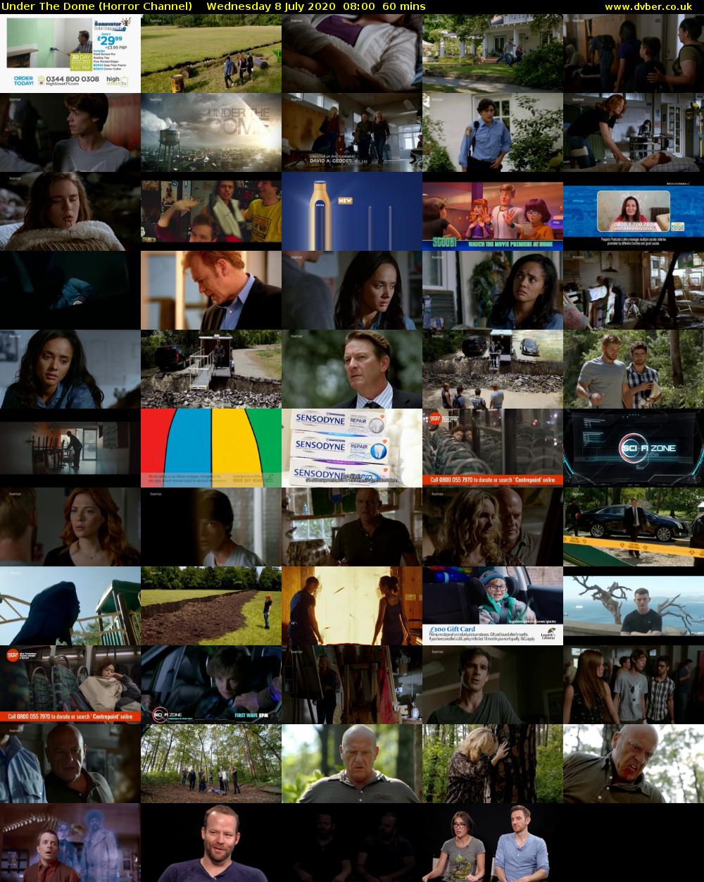 Under The Dome (Horror Channel) Wednesday 8 July 2020 08:00 - 09:00