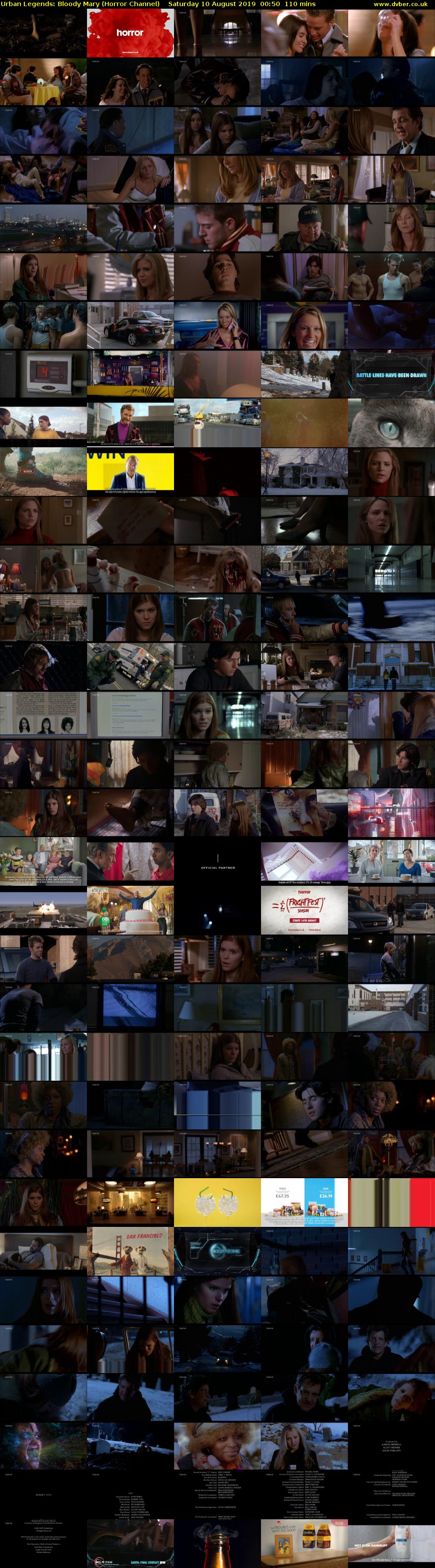 Urban Legends: Bloody Mary (Horror Channel) Saturday 10 August 2019 00:50 - 02:40