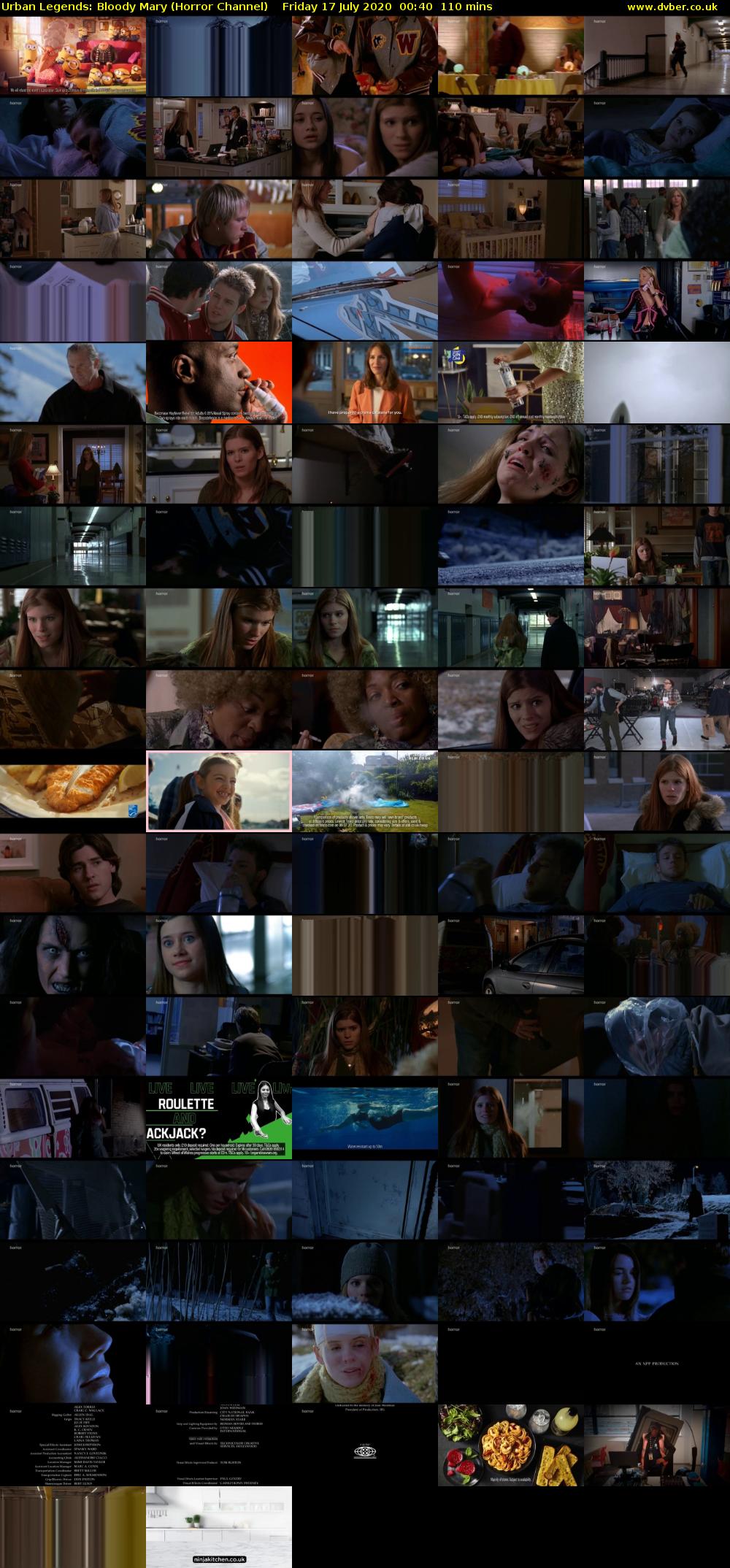 Urban Legends: Bloody Mary (Horror Channel) Friday 17 July 2020 00:40 - 02:30